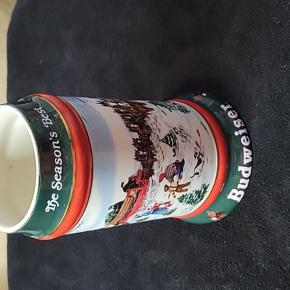 Vintage Budweiser Holiday Stein 1991